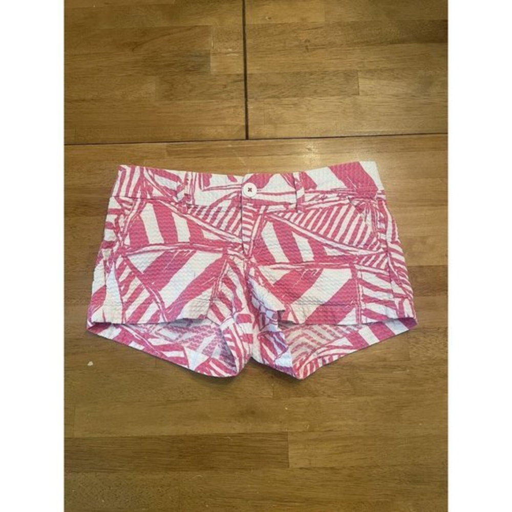Lilly Pulitzer Walsh‎ Shorts Capri Pink Yacht Sea Sailboats Size 0